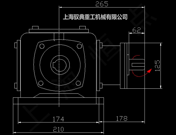 T7-1-LR-O T型换向器齿轮转向箱CAD图纸