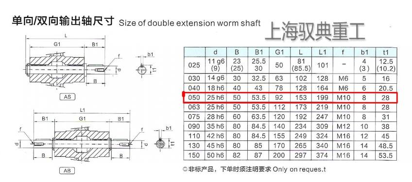 nmrv50减速机输出轴