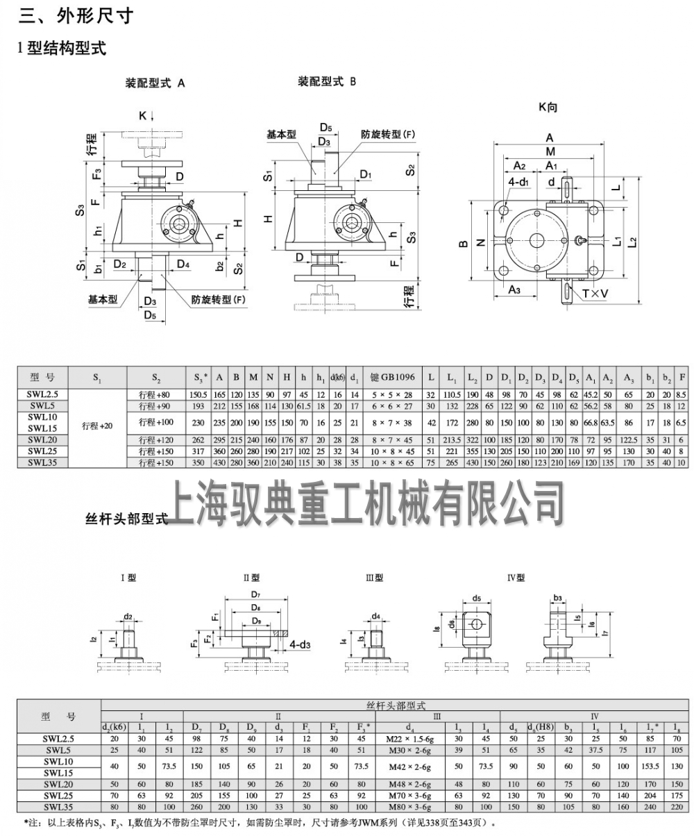 swl蜗轮丝杆升降机图纸