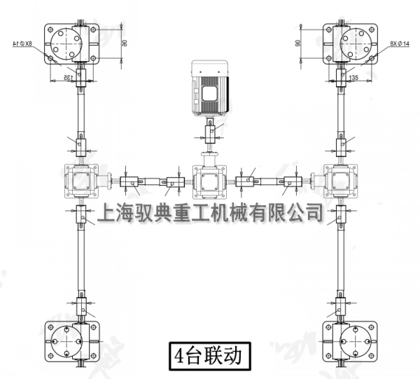 4台联动丝杆升降机