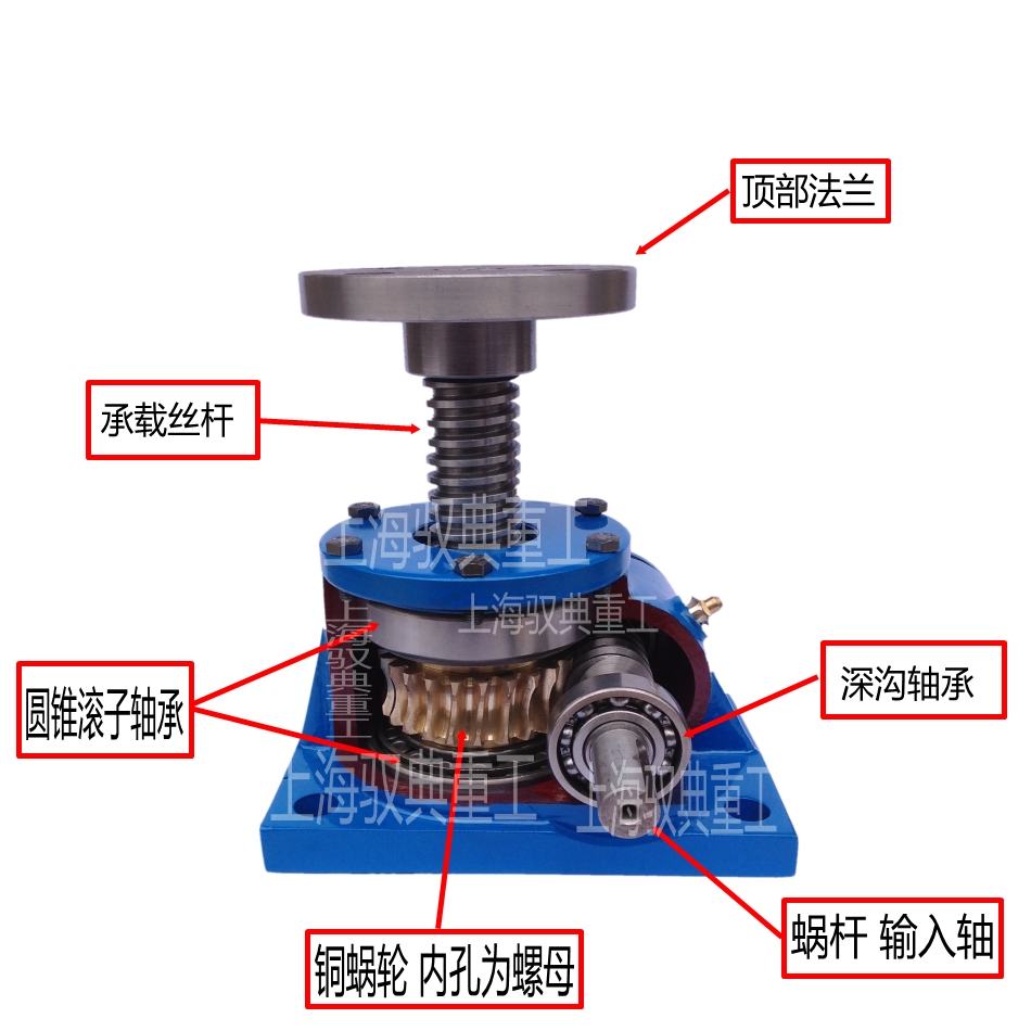 蜗轮丝杆升降机原理图_上海驭典升降机