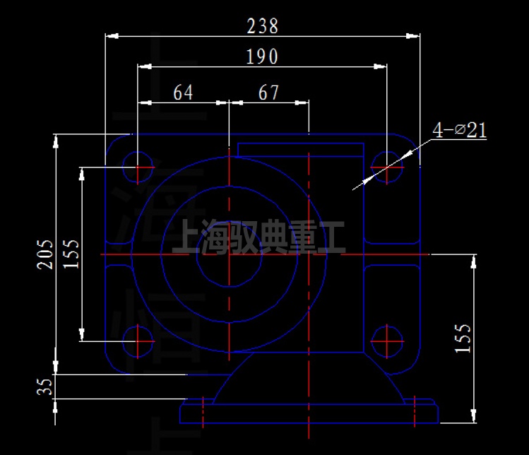 SWLD10T/15T丝杆升降机外型尺寸